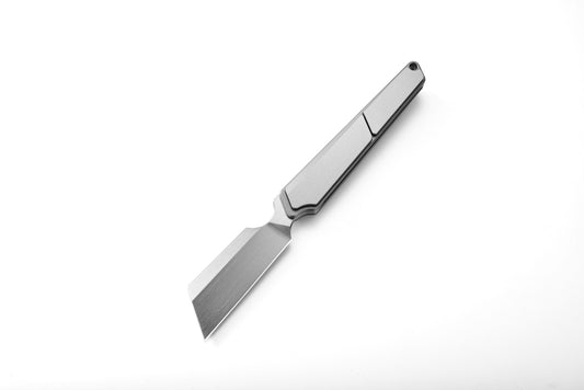 TIESANJIAO Minimalist Hidden-Screw Custom EDC Folder – M390 Brushed Finish & Full TC4 Titanium