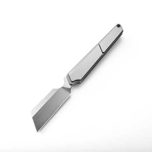 TIESANJIAO Minimalist Hidden-Screw Custom EDC Folder – M390 Brushed Finish & Full TC4 Titanium